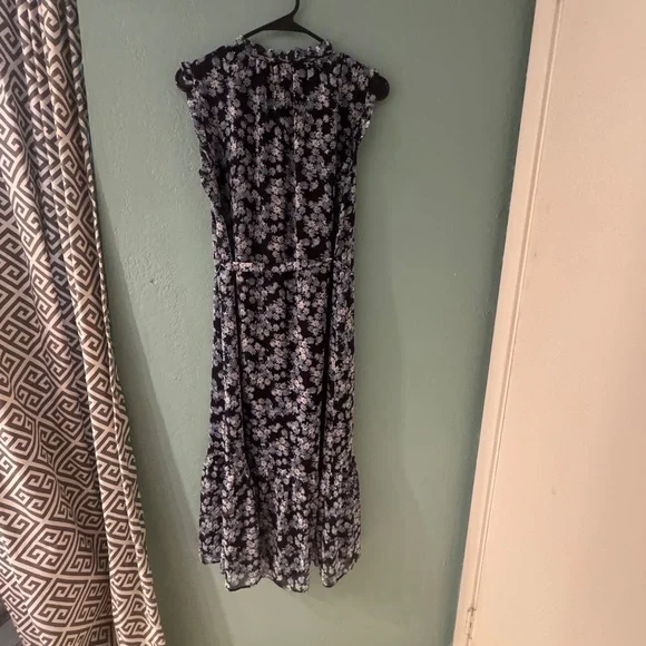 LOFT White and Blue Halter Maxi Sundress - Picture 3 of 5